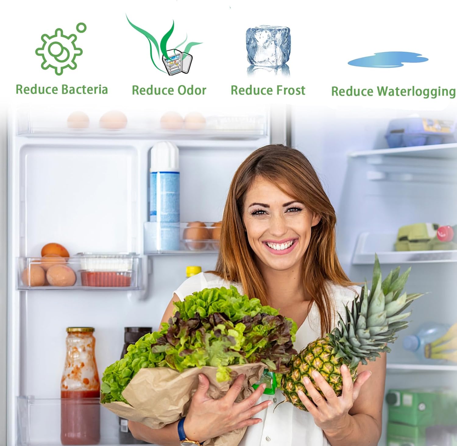 8 Pièces Outil de Nettoyage Réfrigérateur, Kit de Brosse Réfrigérateur Vidange Frigo réutilisable en acier inoxydable pour réfrigérateur, nettoyage rapide