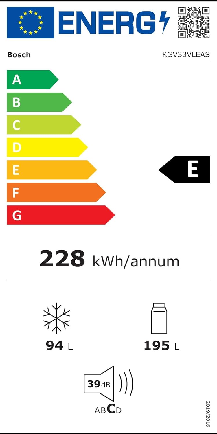 Avis sur le réfrigérateur congélateur Bosch électroménager KGV33VLEAS