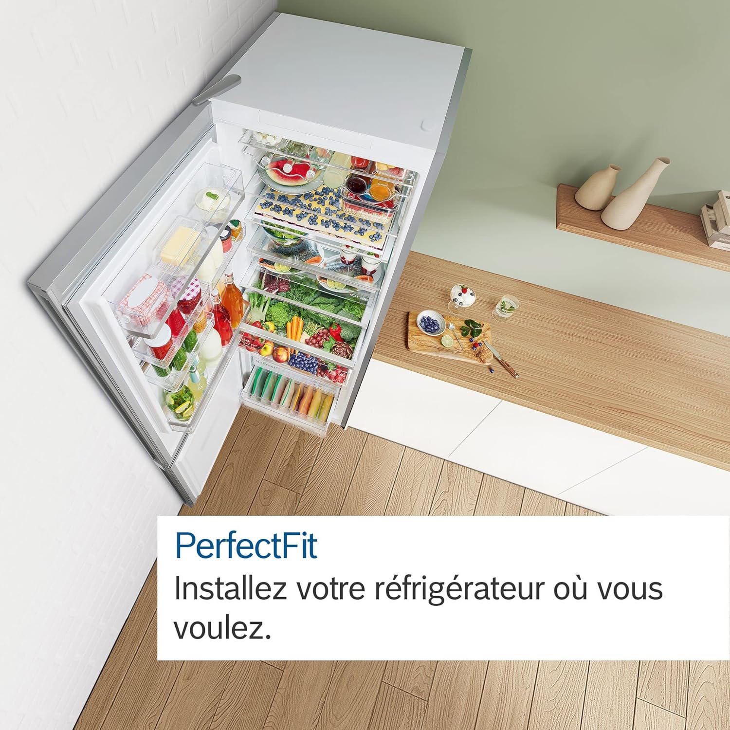 Bosch KGN36VLED Série 4 Réfrigérateur combiné pose-libre - 326 L - 186 x 60 (H x L) - Inox