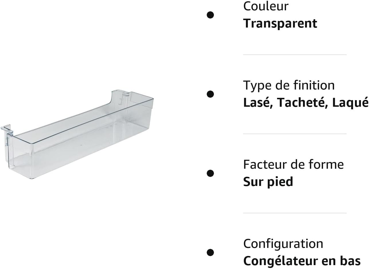 Compartiment de rangement gorenje 407845 compartiment bouteille 460x95x118mm pour porte réfrigérateur