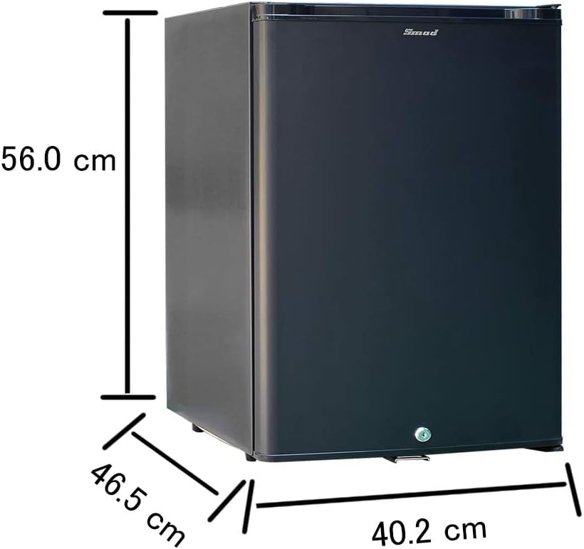 Smad Frigo Camping 12V 220V, Frigo Camping Car, avec Serrure, Frigo Caravane sans Bruit, pour Van Chambre Bureau Hôtel, 40L, Noir
